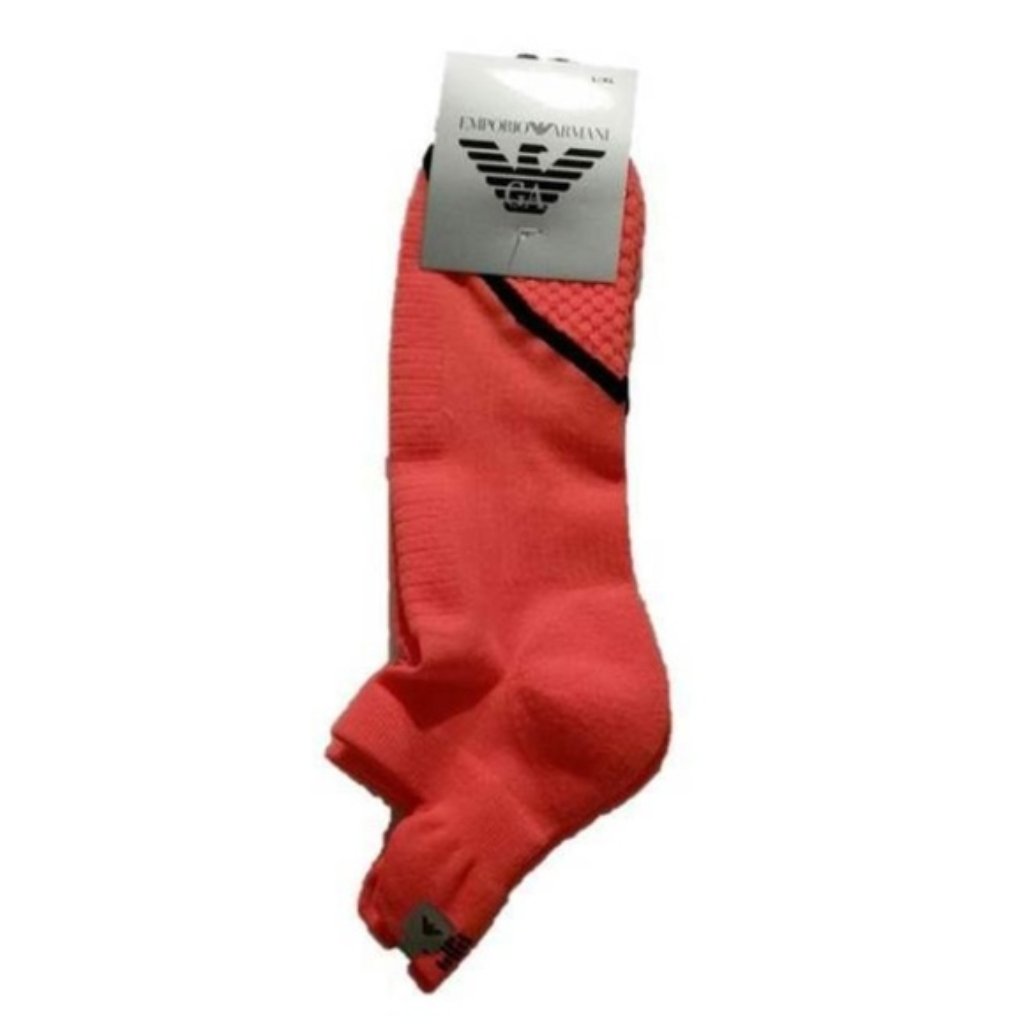 Emporio Armani Fluorescent Orange Trainer Socks